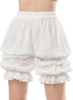 Amazon.com: Women Bloomers Ruffle Lace Pumpkin Shorts Victorian Steampunk Shorts Pantaloons : Clothing, Shoes & Jewelry