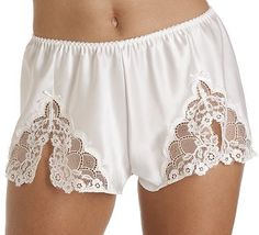 a women's white panties with lace trim